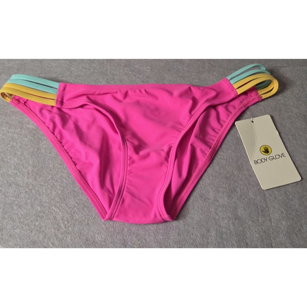 BODY GLOVE Flirty Surf Rider Bubble Sz M Gum Bikini Bottom NWT